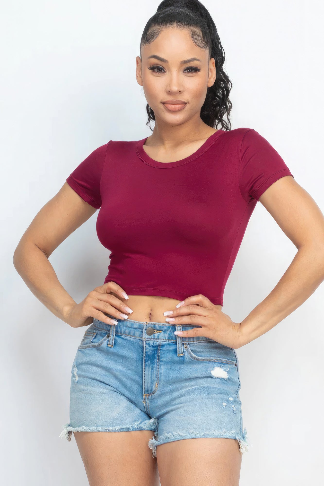 Roundneck Crop Top Tee