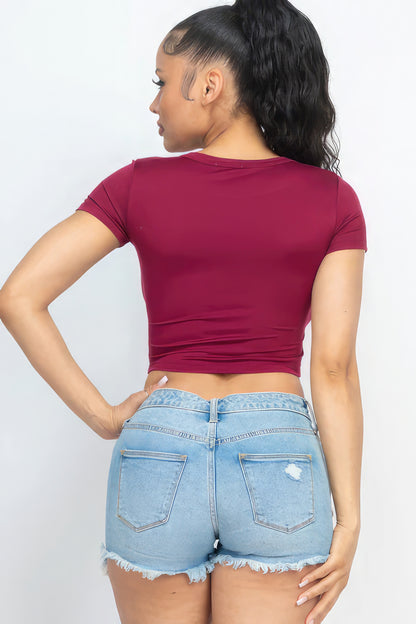 Roundneck Crop Top Tee