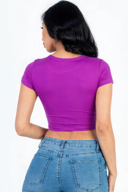 Roundneck Crop Top Tee