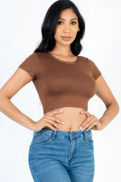 Roundneck Crop Top Tee