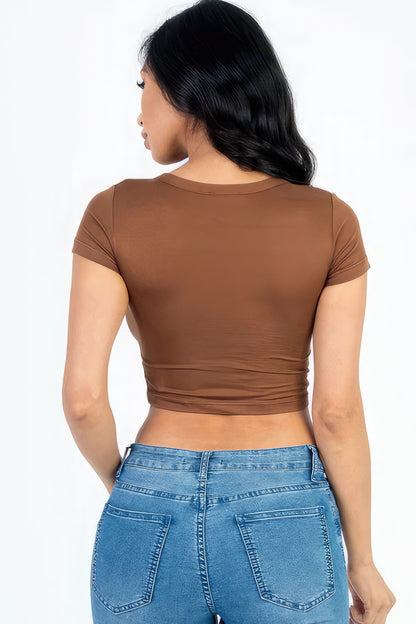 Roundneck Crop Top Tee