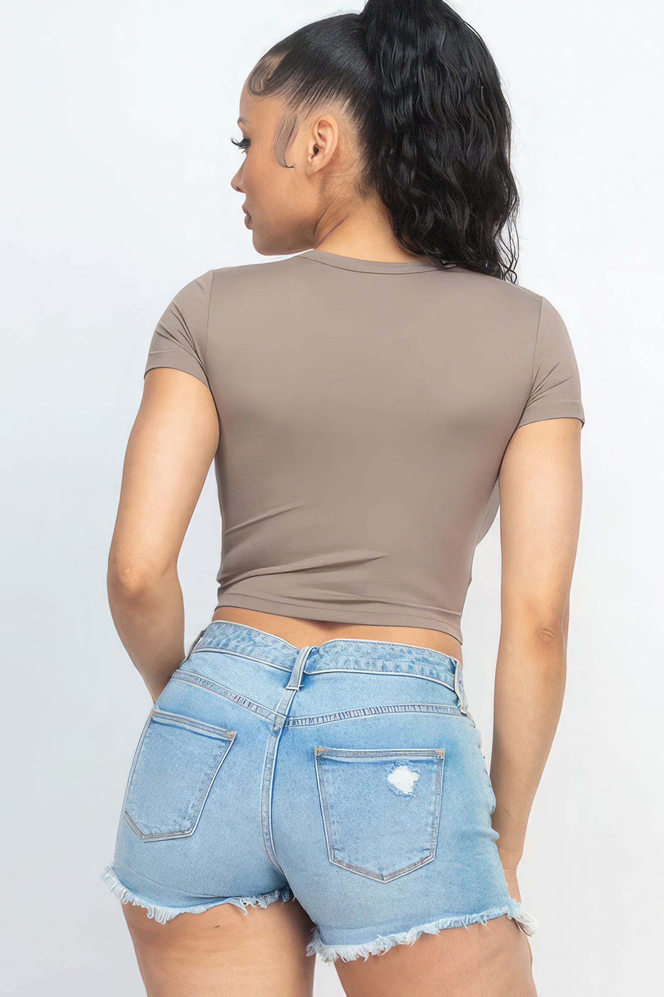 Roundneck Crop Top Tee