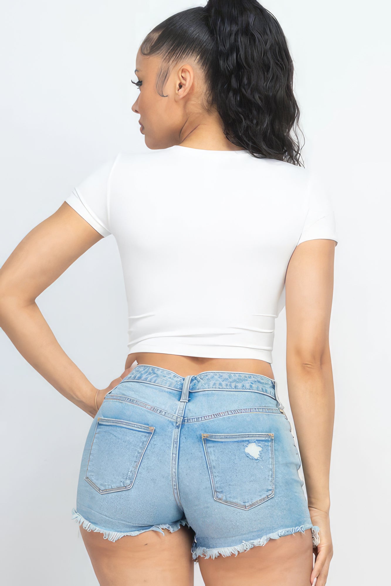 Roundneck Crop Top Tee