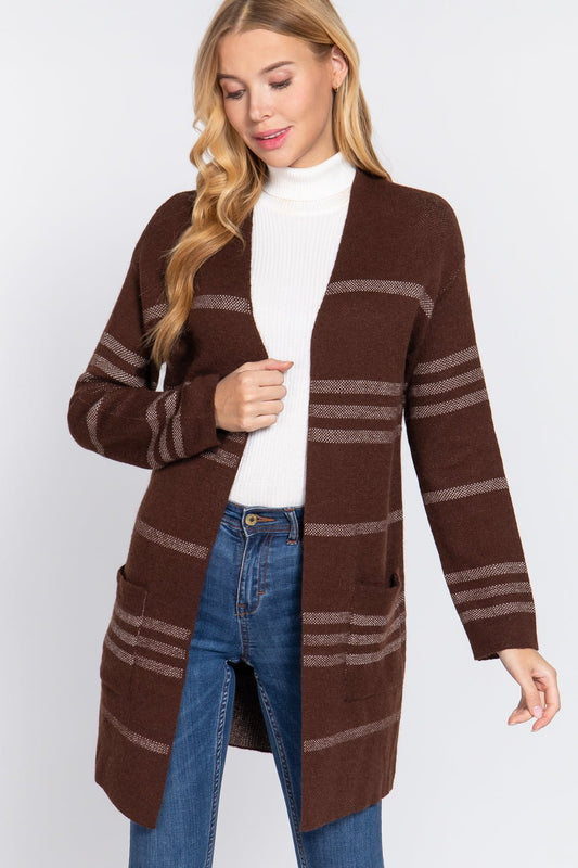 Dolman Slv Open Sweater Cardigan - Cherry Angel